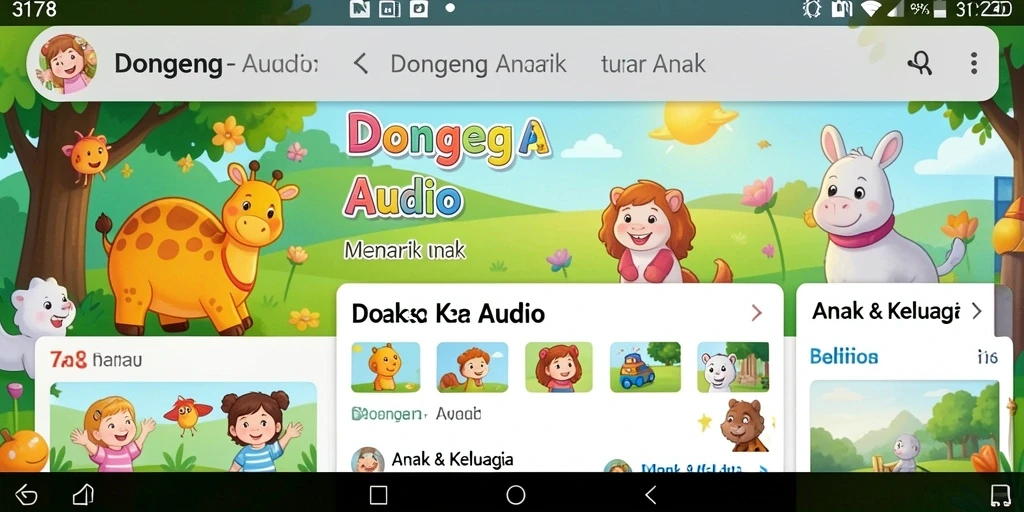 Tampilan antarmuka aplikasi 3178 yang ramah anak.