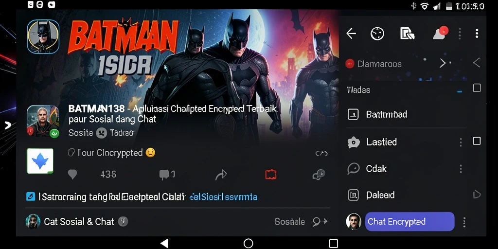Antarmuka utama BATMAN138 menampilkan fungsi Chat Encrypted yang menarik dan aman.