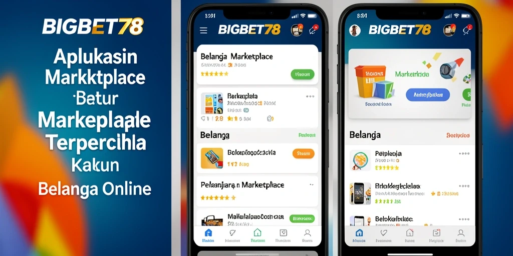 Tampilan antarmuka aplikasi BIGBET78 yang modern dan praktis.