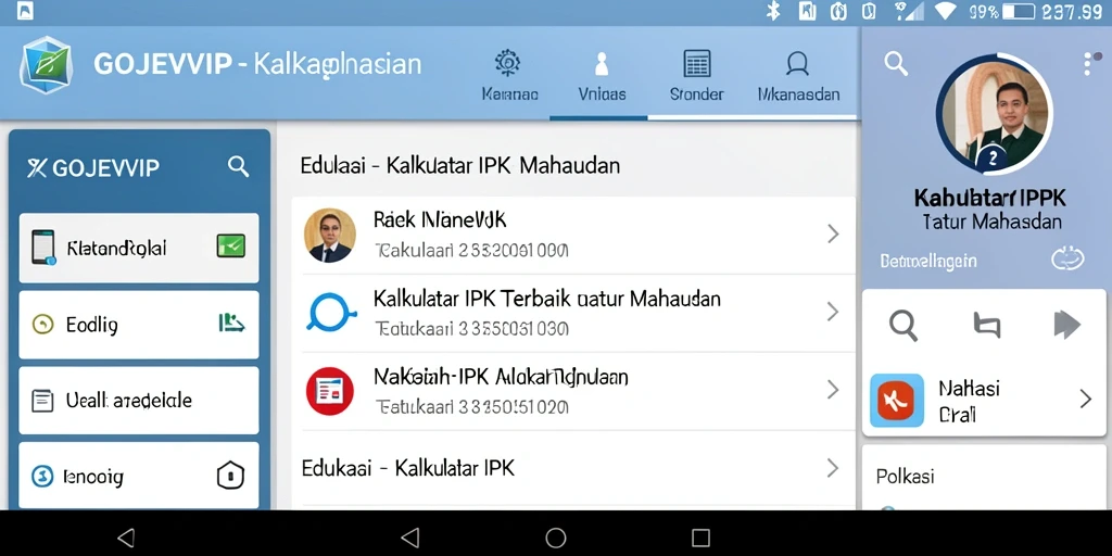 Tampilan antarmuka GOJEKVIP untuk Kalkulator IPK yang user-friendly.