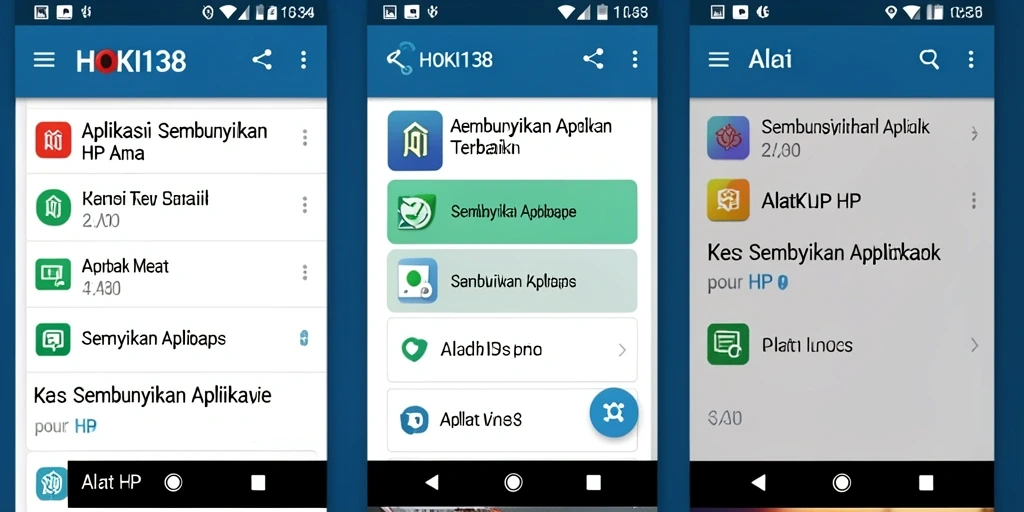 Tampilan antarmuka HOKI138 untuk menyembunyikan aplikasi dengan mudah.
