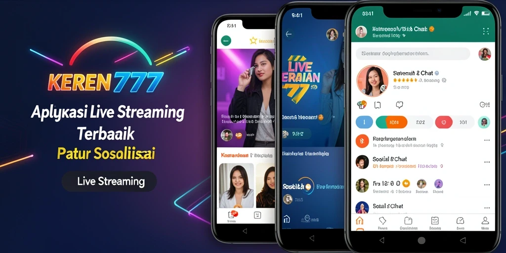 Screenshot KEREN777 menampilkan antarmuka Live Streaming yang intuitif.