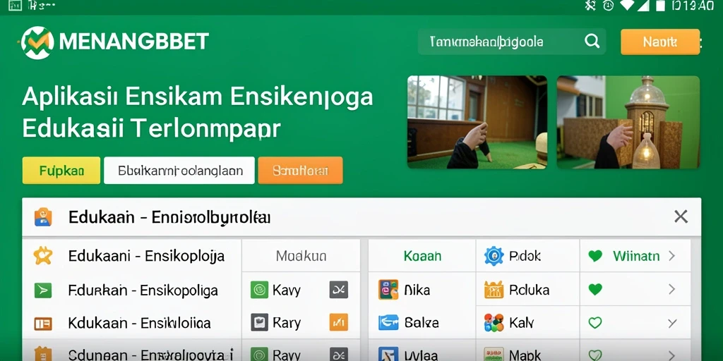 Tampilan antarmuka aplikasi MENANGBET yang informatif.