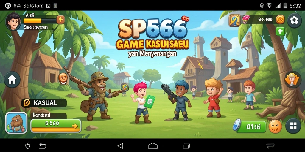 Antarmuka SP666 yang cerah dan menarik saat bermain.